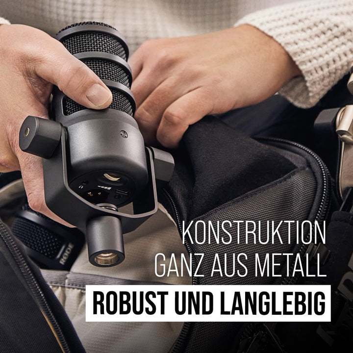 RØDE PodMic Dynamisches XLR/USB Sprechermikrofon für Podcasts, Streaming, Gaming, Musikproduktion un