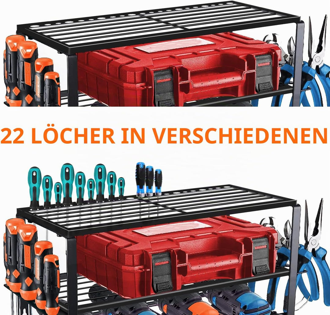 OYE Elektrowerkzeug Organizer, 4 Steckplätze Heavyduty Elektrisch Bohrer Wandmontage Aufbewahrungsre