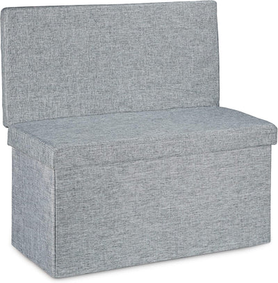 Relaxdays Faltbarer Sitzhocker mit Lehne L HBT 73 x 76 x 38 cm Sitzbank und stabiler Sitzcube als Fu