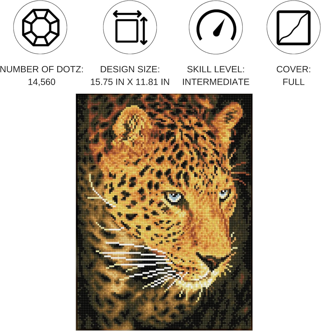 Diamond Dotz Simply Dotz Diamond Art Kit 11.8"X15.7"-Leopard Portrait