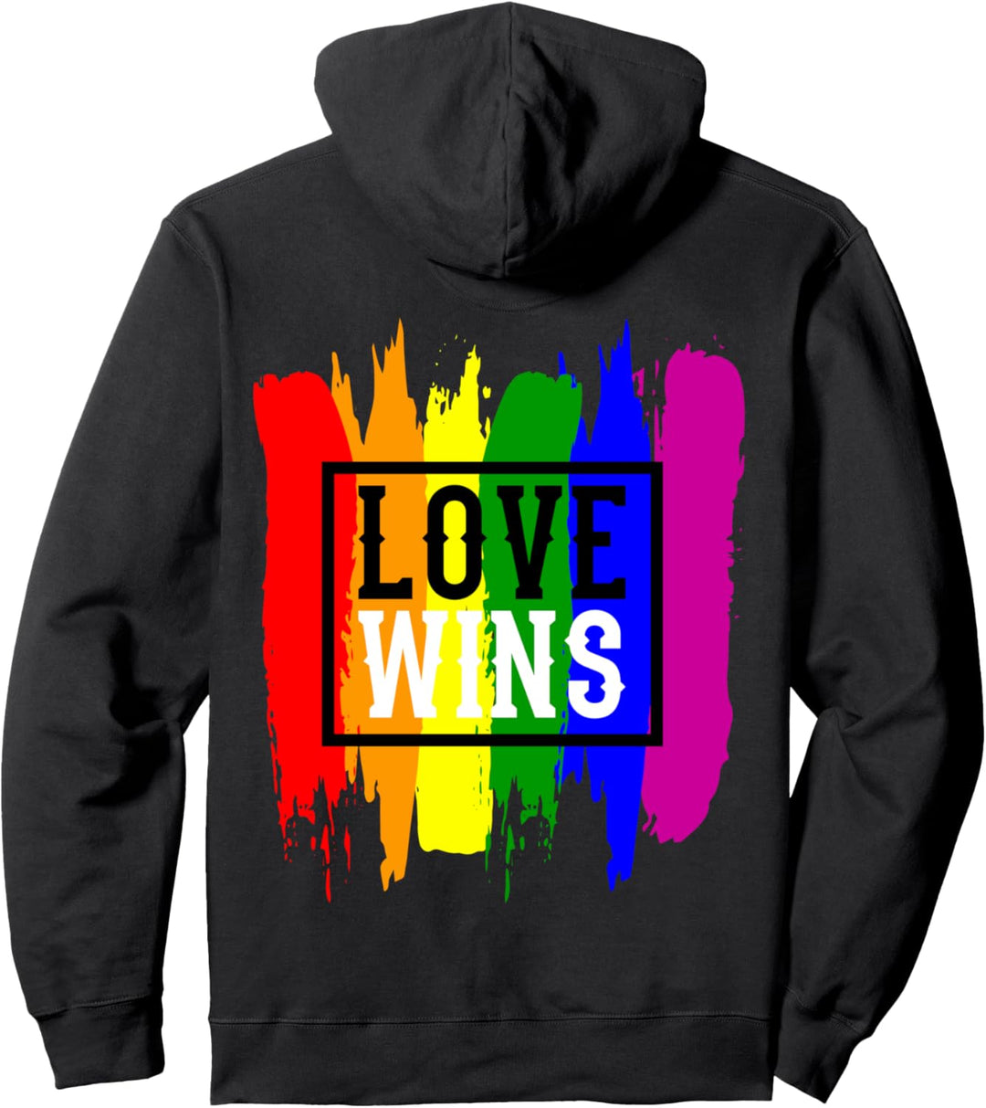 LOVE WINS LGBT Pride Gay Pride Month LGBTQ Flagge Pullover Hoodie