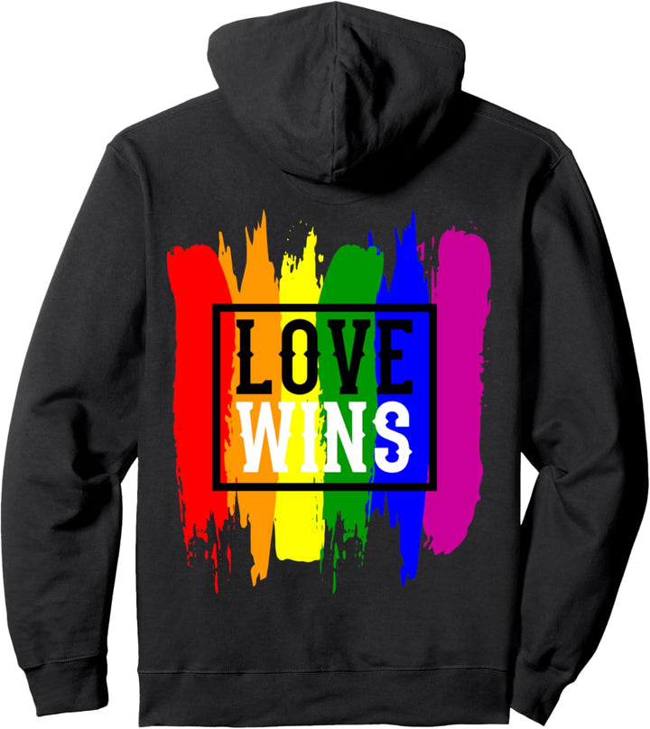 LOVE WINS LGBT Pride Gay Pride Month LGBTQ Flagge Pullover Hoodie