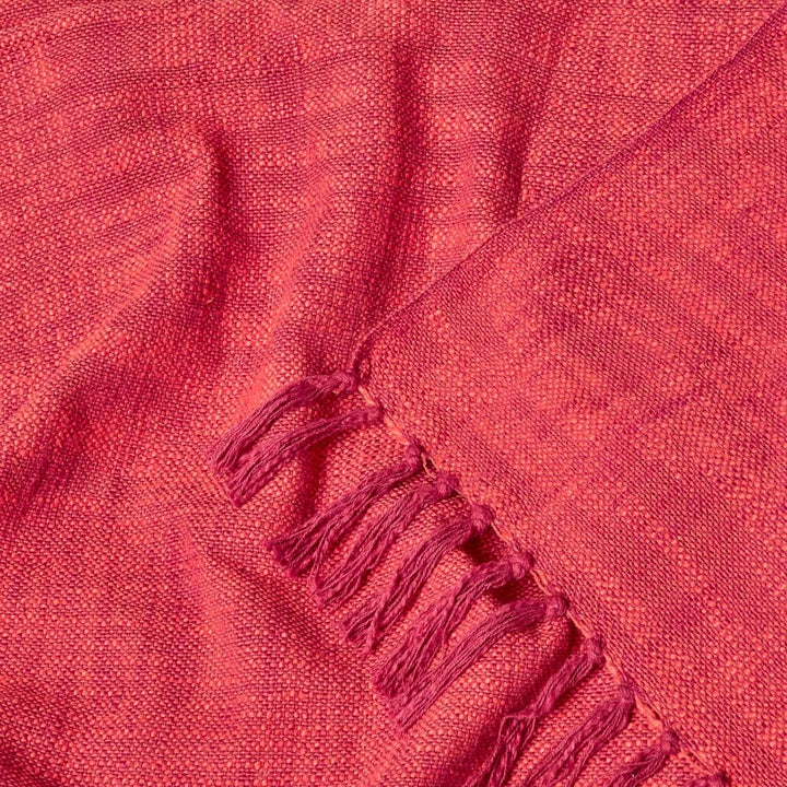 Homescapes extra grosse Tagesdecke Nirvana, rot-orange, Wohndecke/Sofaüberwurf aus 100% Baumwolle, 2