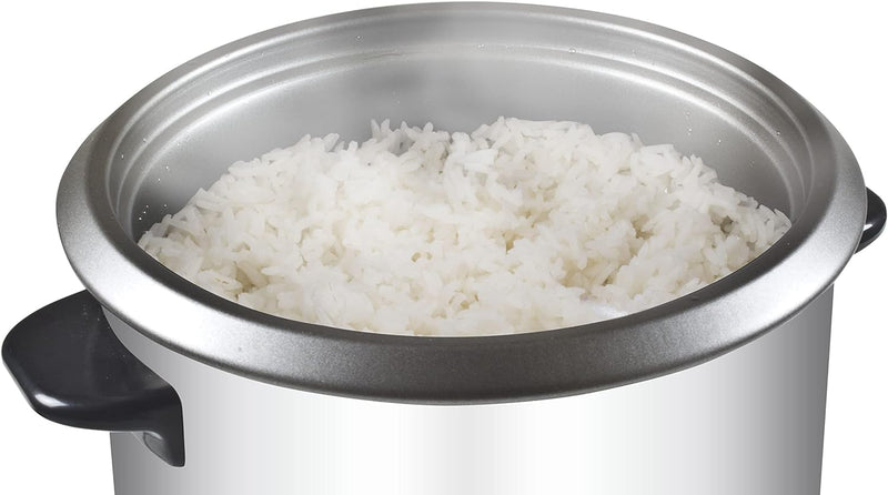 Beper - Reiskocher und Dampfgarer mit Stahlgehäuse 2 in 1, Füllkapazität 1 Liter für 625 g Reis, Wär