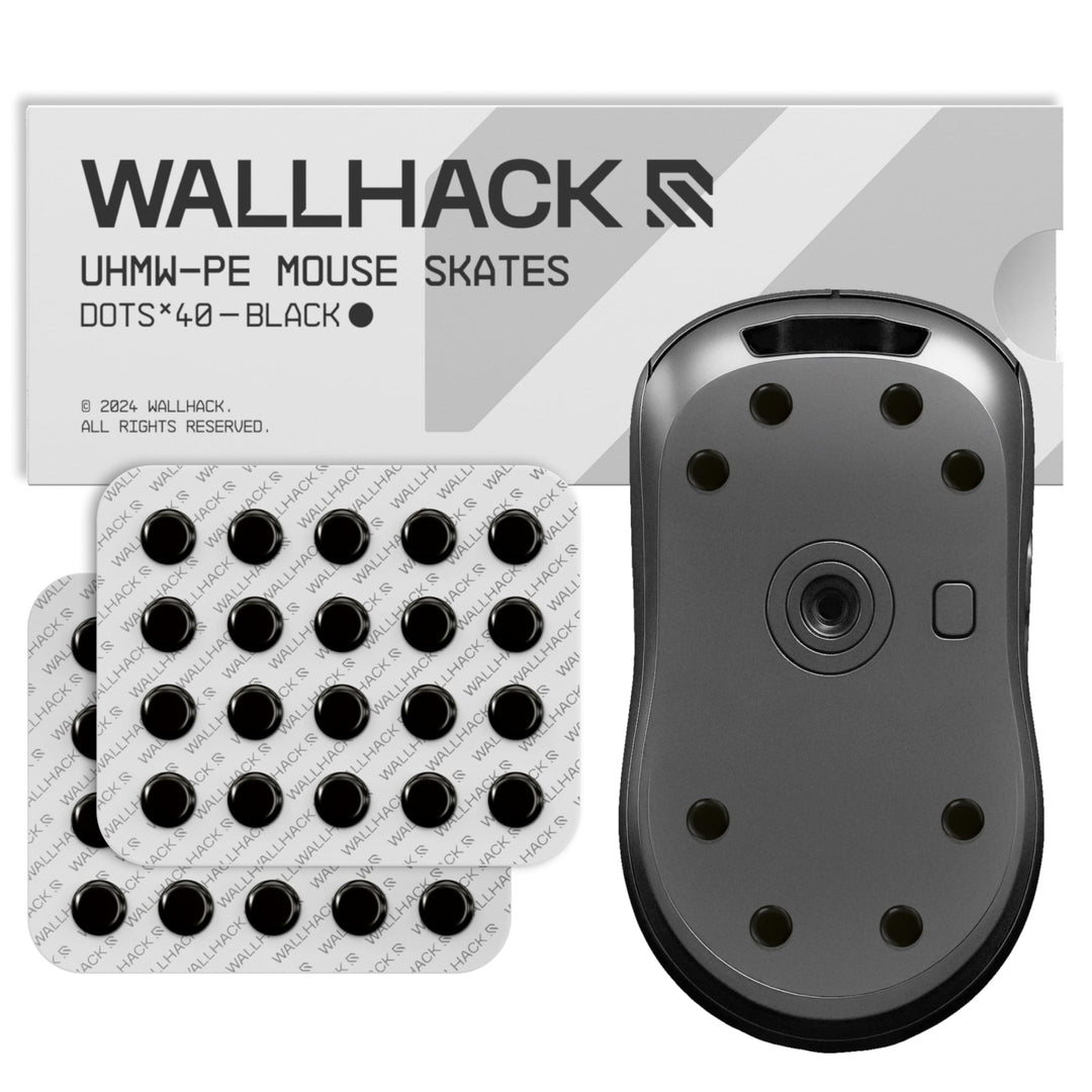 Wallhack UHMW-PE Maus Dot-Skates | Premium Skates für Gaming Mäuse | Ultra-Glattes Gleiten auf Stoff