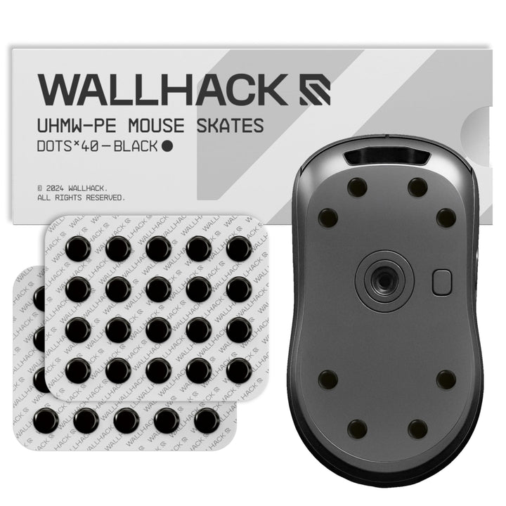 Wallhack UHMW-PE Maus Dot-Skates | Premium Skates für Gaming Mäuse | Ultra-Glattes Gleiten auf Stoff