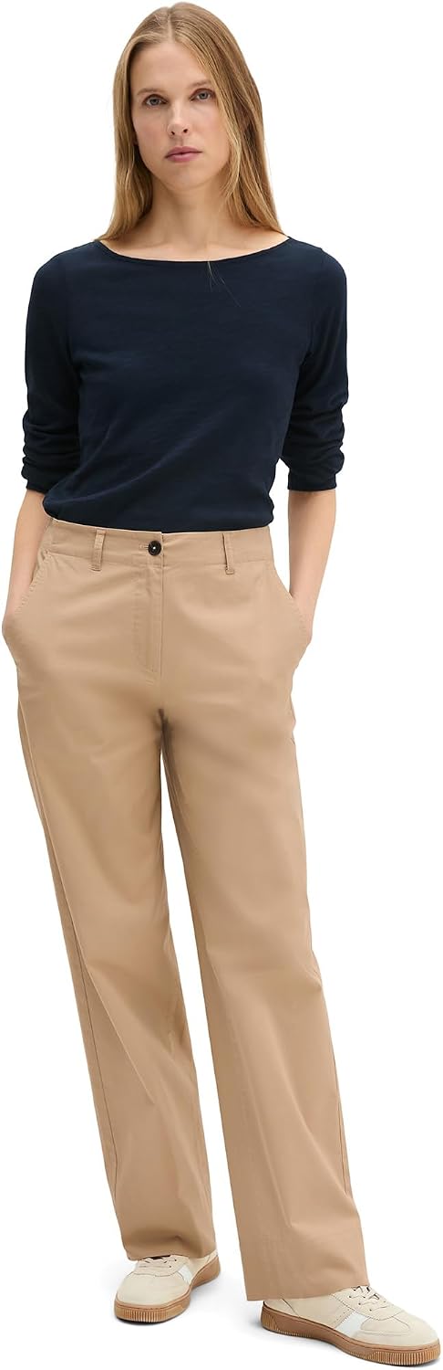 Marc OߴPolo Damen Langarmshirt aus Bio-Baumwolle Unterziehshirt XXS Blau, XXS Blau
