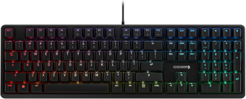 CHERRY G80-3000N RGB, mechanische Gaming-Tastatur mit RGB-Beleuchtung, US-Internationales Layout (QW