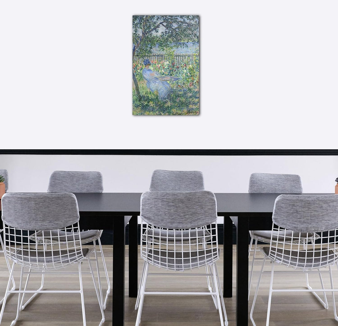 Printed Paintings Leinwand (60x80cm): Claude Monet - Terrasse in Vetheuil 60x80 cm, 60x80 cm