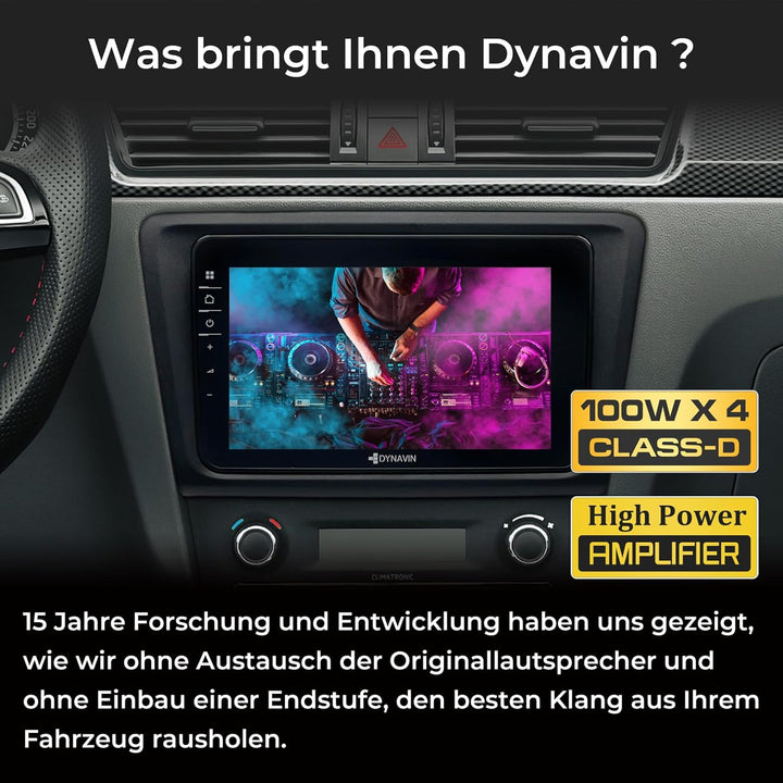 DYNAVIN Android Autoradio Navi für Skoda Rapid Seat Toledo ab 2015; 8 Zoll OEM Radio mit Wireless Ca