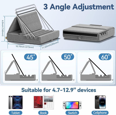 KDD Tablet Halter Kissen, Faltbarer iPad Ständer für Schoss Bett Schreibtisch - Tablet Weicher Kisse