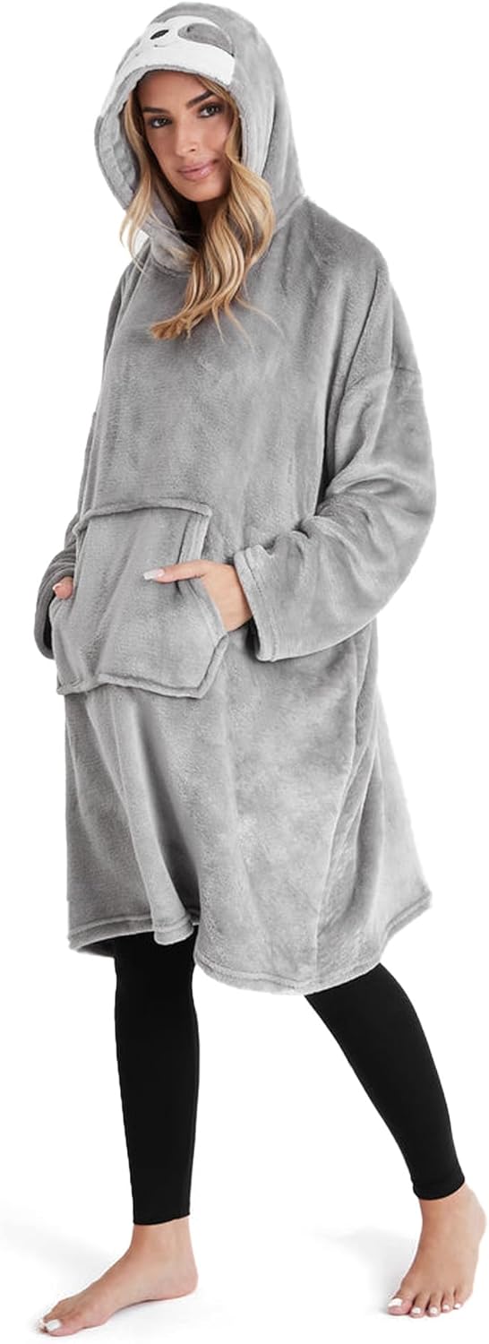 CityComfort Oversized Hoodie, Riesig Deckenpullover zum Faulenzen, Extra Bequem Hoodie Decke mit Ärm