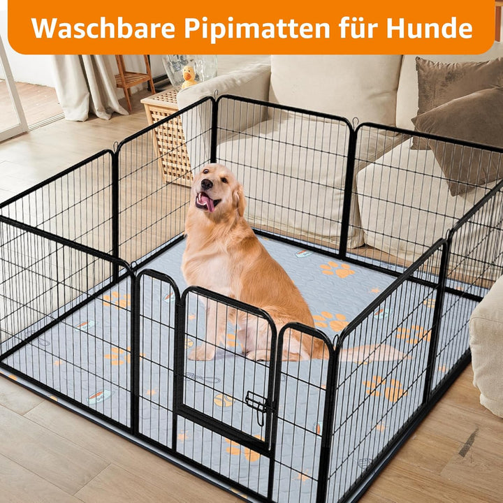 Wiederverwendbare Welpenunterlagen, 2er Pack super saugfähige PIPI Matten für Hunde, rutschfeste Hun
