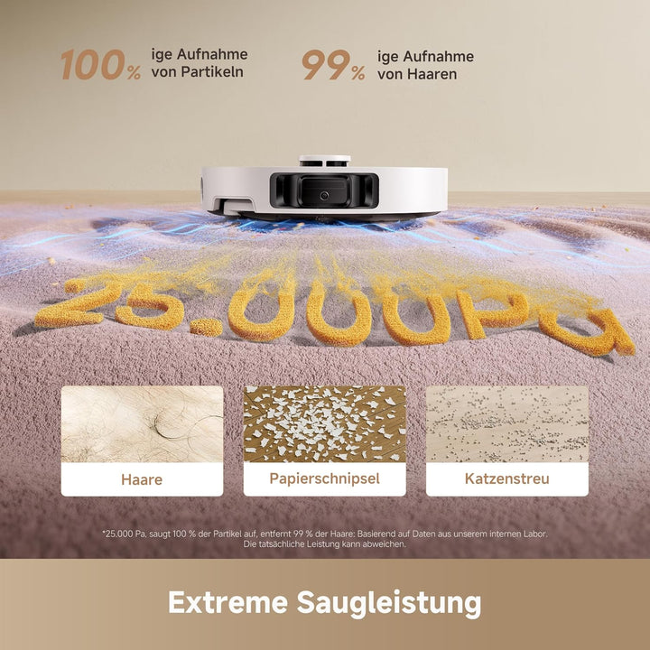 DREAME L10s Ultra Gen 3 Set staubsauger mit wischfunktion mit einer Saugkraft von 25.000 Pa, Seitenb