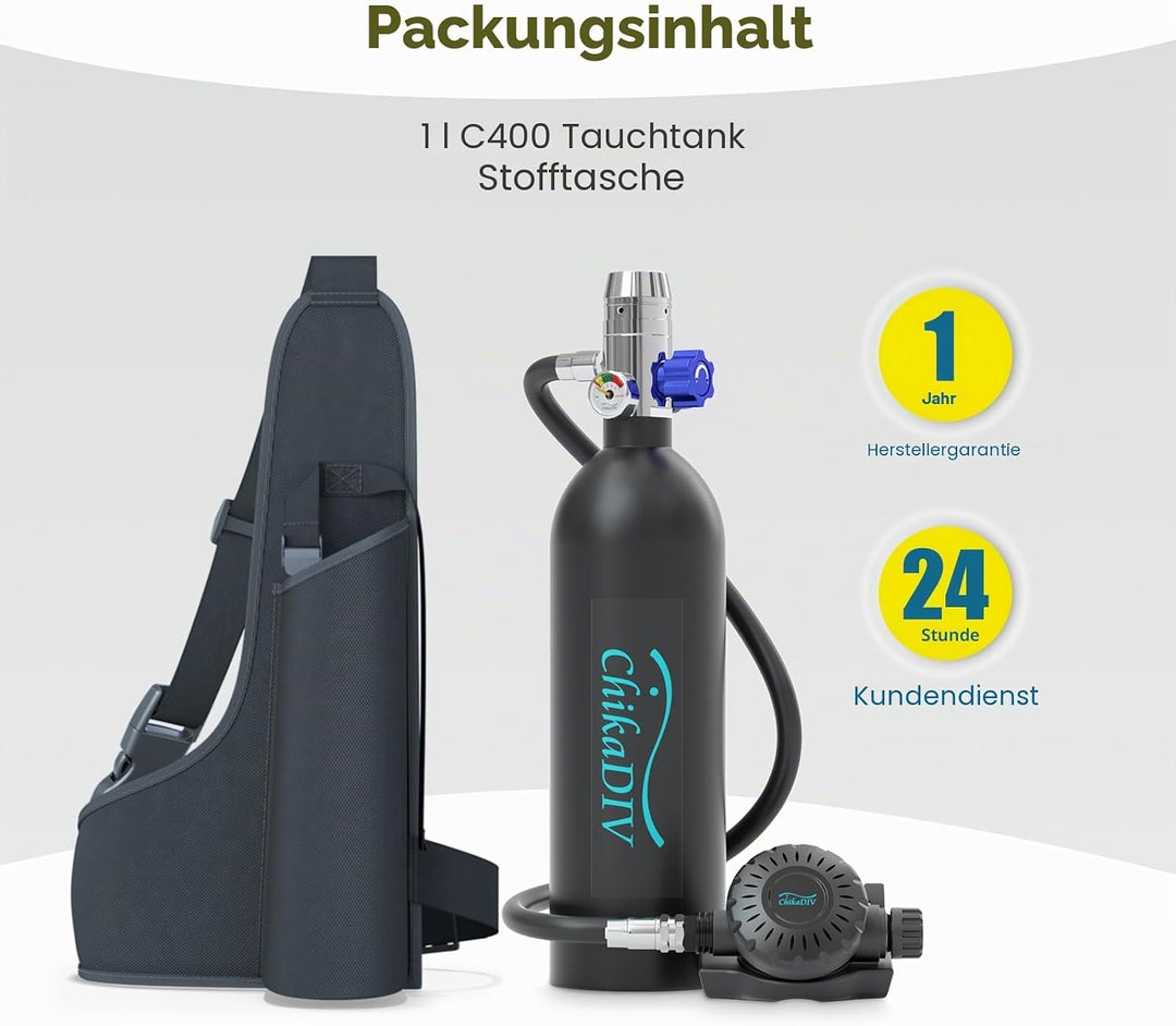 Tauchflasche Sauerstoffflasche 1L Mini Tauchflasche Mini zum tauchen Mit 15 Bis 20 Minuten Tauchen S
