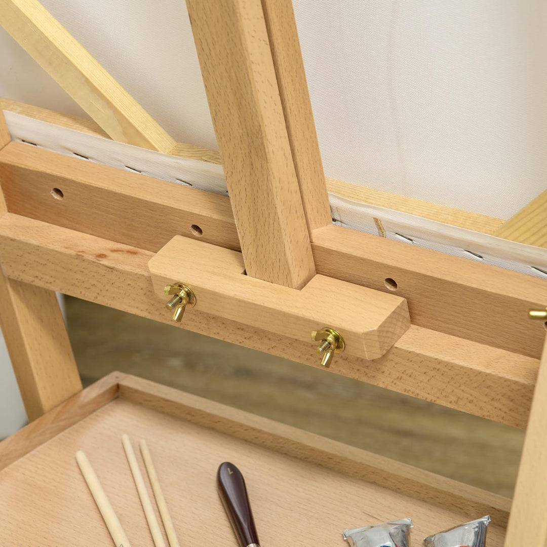 Vinsetto Staffelei Holz Gross 150-190 cm hoch Holzstaffelei für Leinwände bis 92 cm Leinwand Ständer