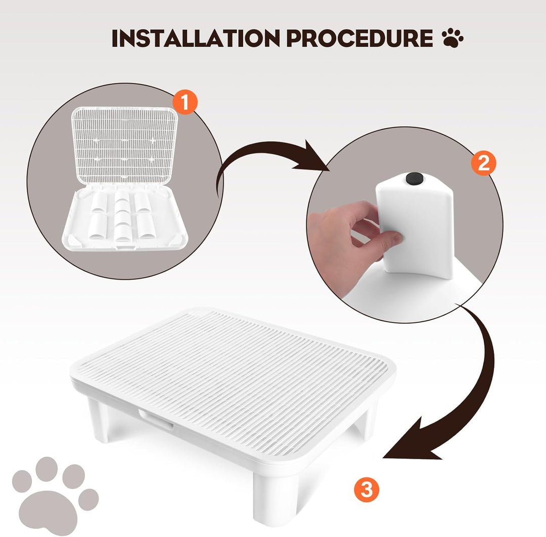 Escalón Ajustable para Gatos, Katzentreppe Toilette Patas reemplazables, Katzenstreu Rampe, Escalera