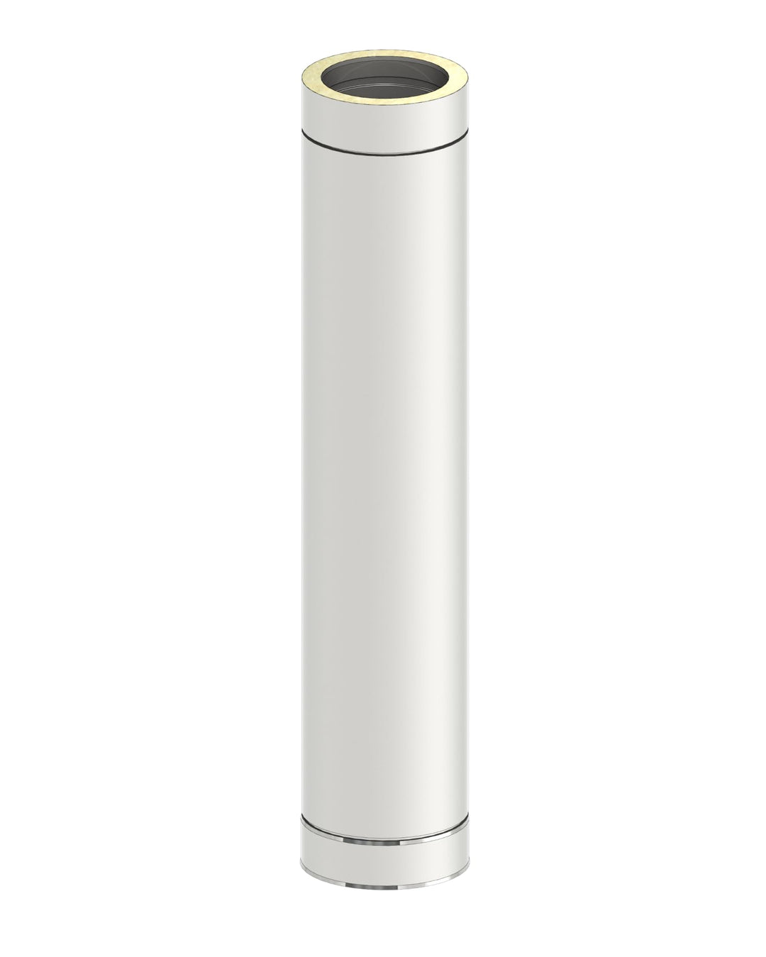 doppelwandiges DW Längenelement Ø 150 mm Innen- Ø 200 mm Aussendurchmesser 1000mm Länge aus Edelstah