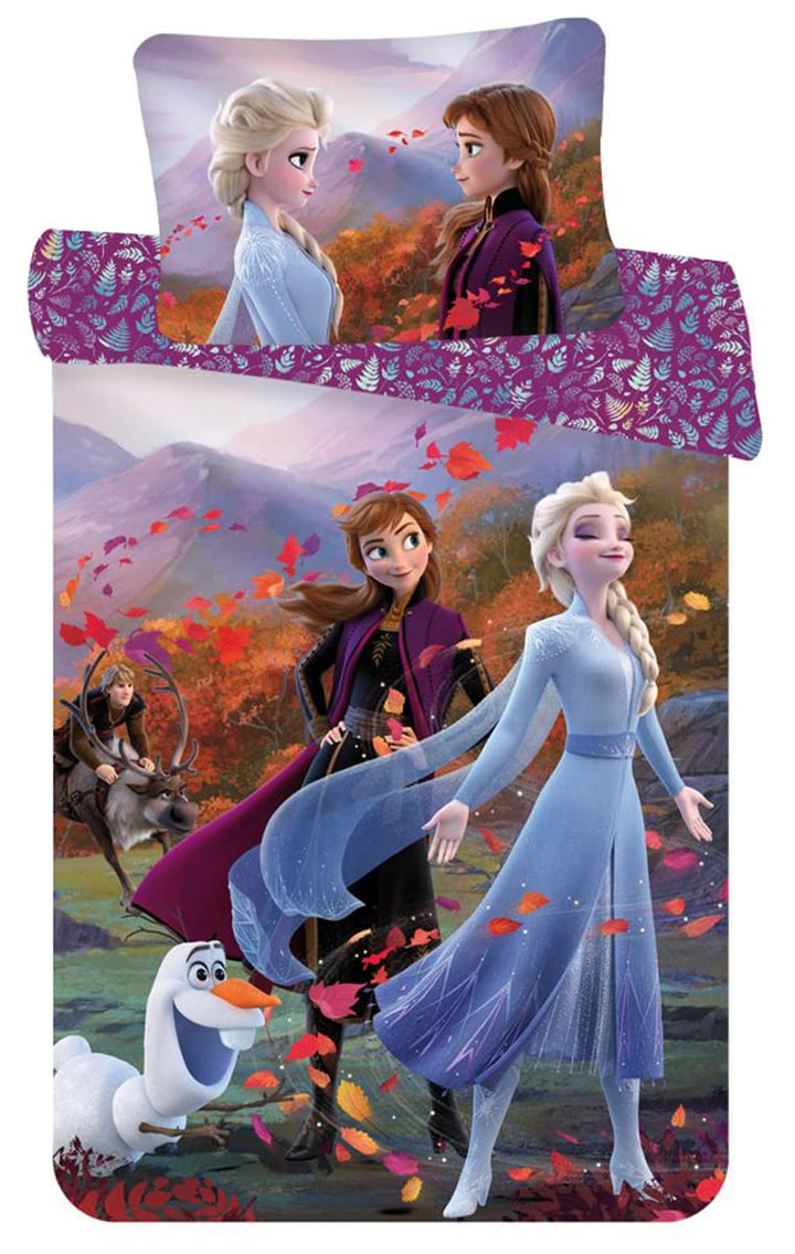 Jerry Fabrics AC-Déco Bettwäsche Die Eiskönigin Wind – 100 x 135 cm – Baby, Violett