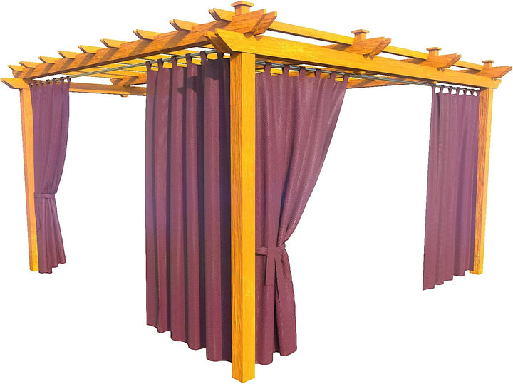 HOME DEKO Terrassenvorhang, Wasserdichter Gartenvorhang für Terrasse, Balkon, Pergola & Pavillon, Sc