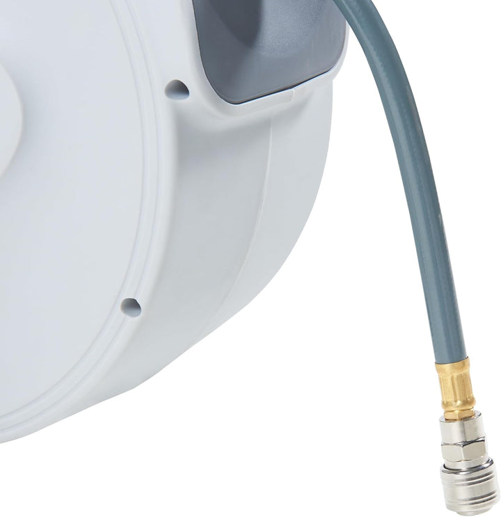 pro.tec Druckluftschlauchtrommel Nassau 180° Schwenkbarkeit Druckluftschlauch 20m + 2m Schlauchtromm