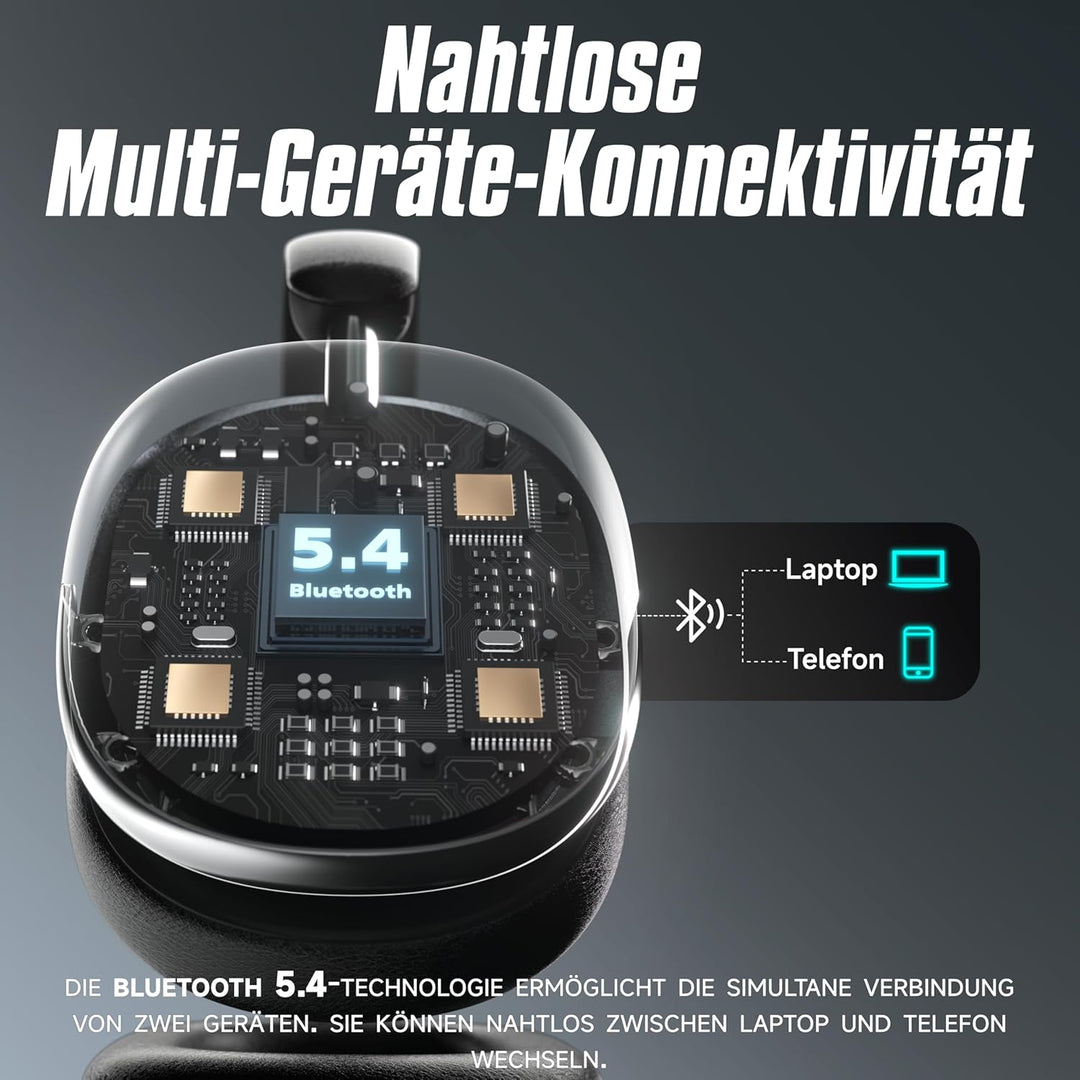 Freepods 120H Spielzeit Bluetooth ANC/ENC Over-Ear-Kopfhörer Aktive Geräuschunterdrückung drahtlos,