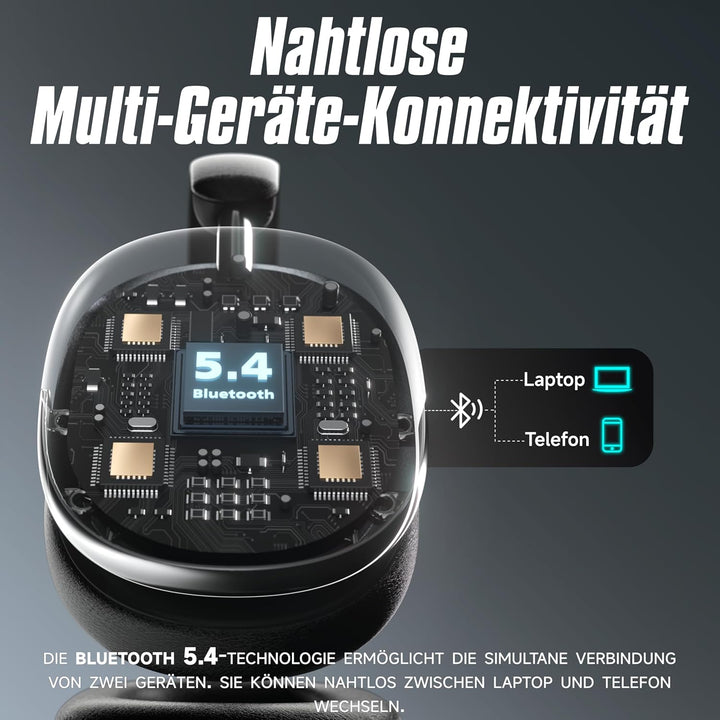 Freepods 120H Spielzeit Bluetooth ANC/ENC Over-Ear-Kopfhörer Aktive Geräuschunterdrückung drahtlos,