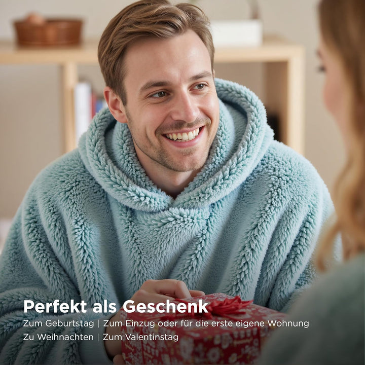 BEDSURE Hoodie Decke mit Ärmeln Deckenpullover - Tragbare Decke zum Anziehen als Geschenke für Fraue