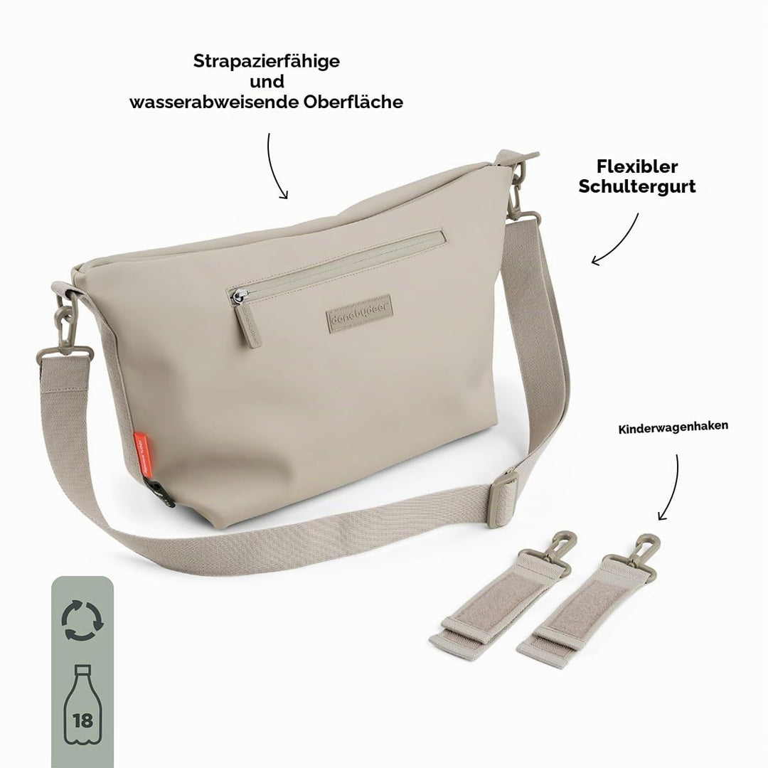 Done by Deer Kompakte Organizer-Tasche mit Reissverschluss, Taschen und Clips für Kinderwagen, wasse