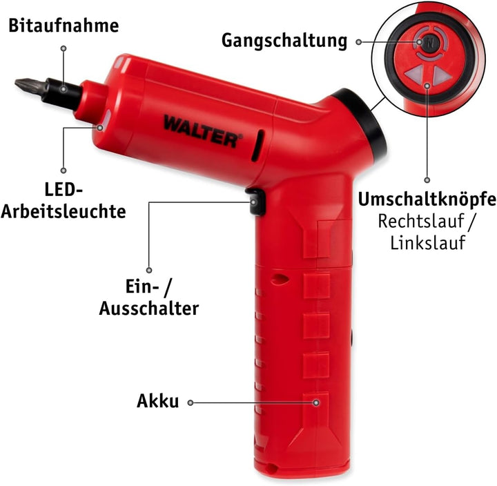 WALTER 3-in-1 Akku-Multitool, USB Typ C Aufladung