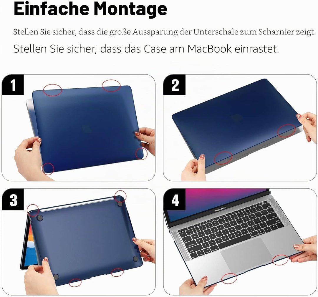 Fintie Hülle kompatibel mit MacBook Air 13 (2018-2020 Version) A2337(M1)/A2179/A1932, Ultradünne Har