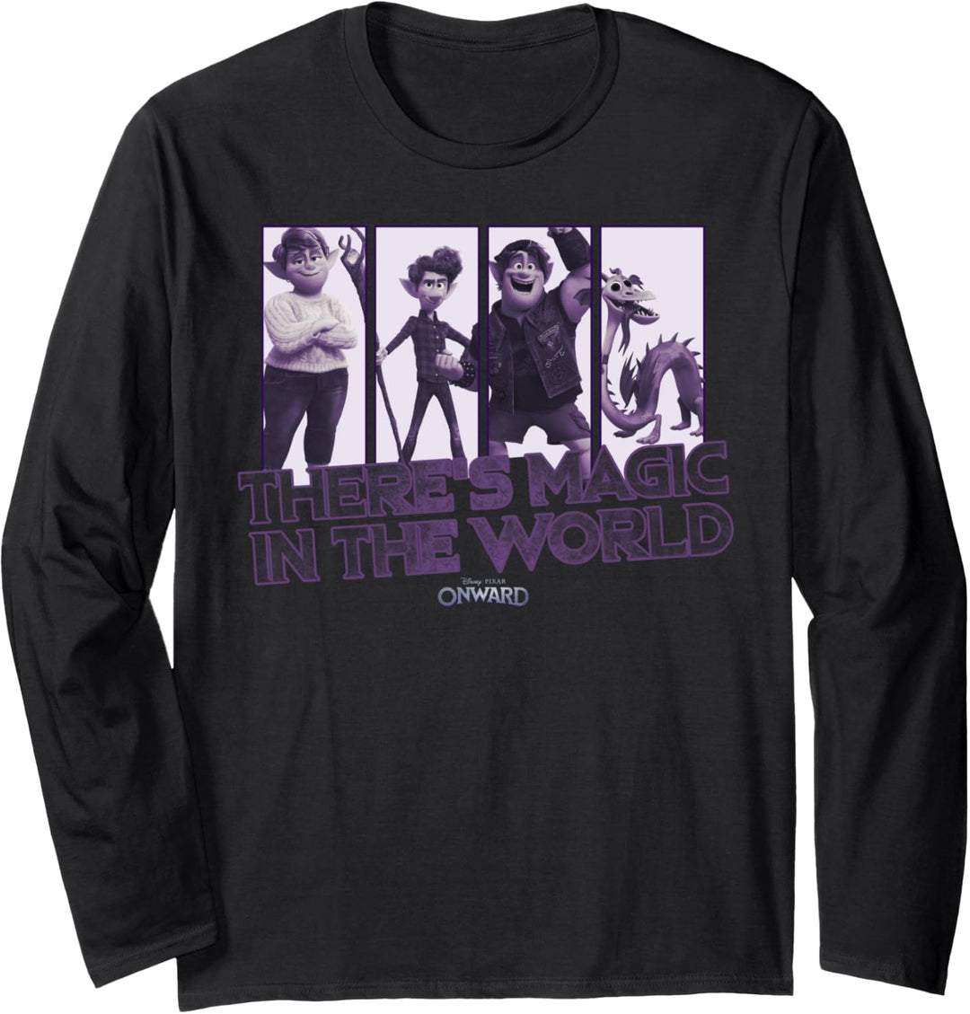 Disney Pixar Onward Group Shot There's Magic In The World Langarmshirt