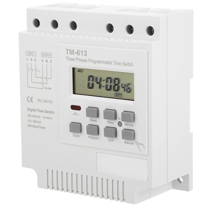 Ailao Zeitrelais 380V TM-163 Dreiphasig Smart Digital Zeitrelais Weekly Programmable Control Power T