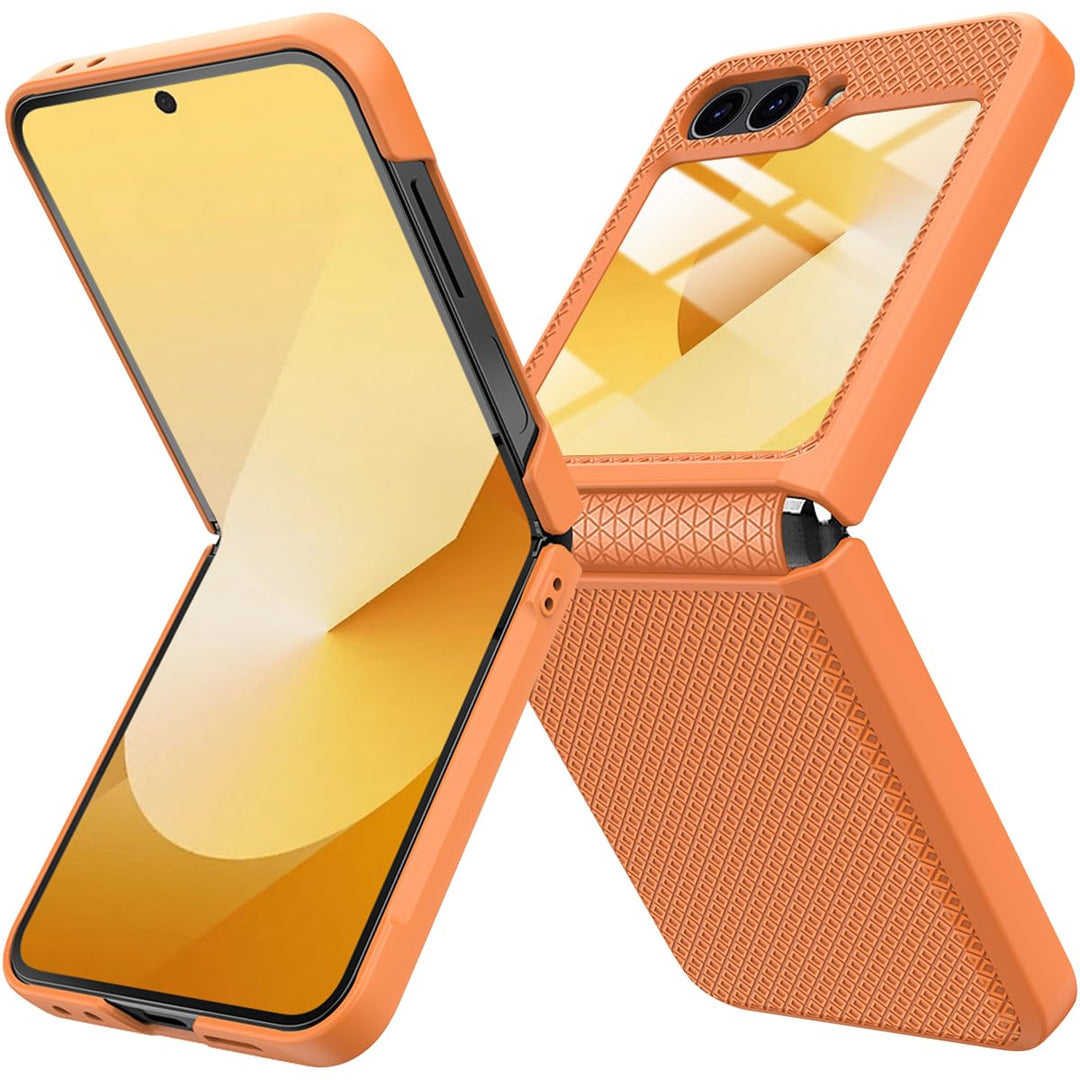 Miimall Hülle Kompatibel mit Samsung Galaxy Z Flip 6/7 FE Hülle mit Kameraschutz, [TPU Scharnierschu