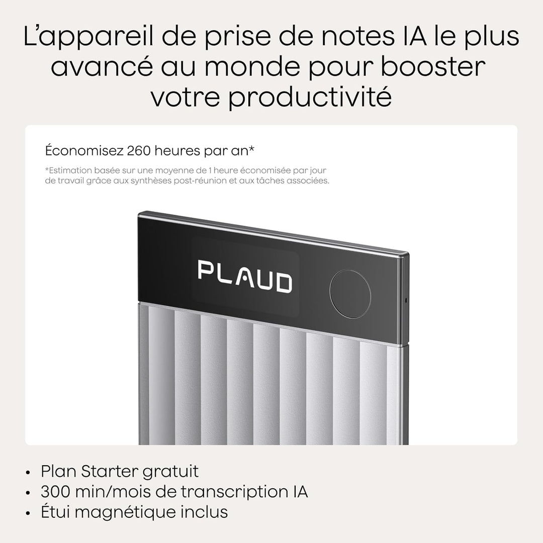 Plaud Note Pro und NotePin Paket, KI Digitales Diktiergerät App-Steuerung, KI-Notizgerät, KI-Transkr