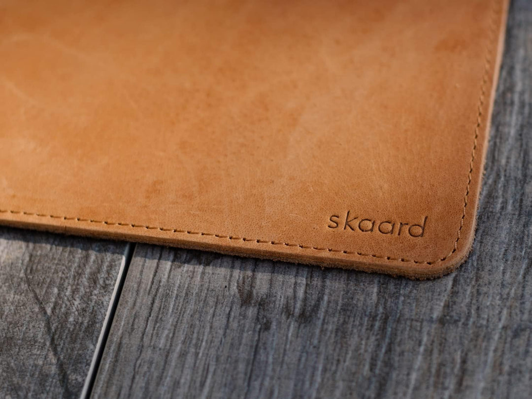 skaard Mauspad aus echtem Leder, Braun, Vintage Optik, Mouse Pad Braun M, Braun M