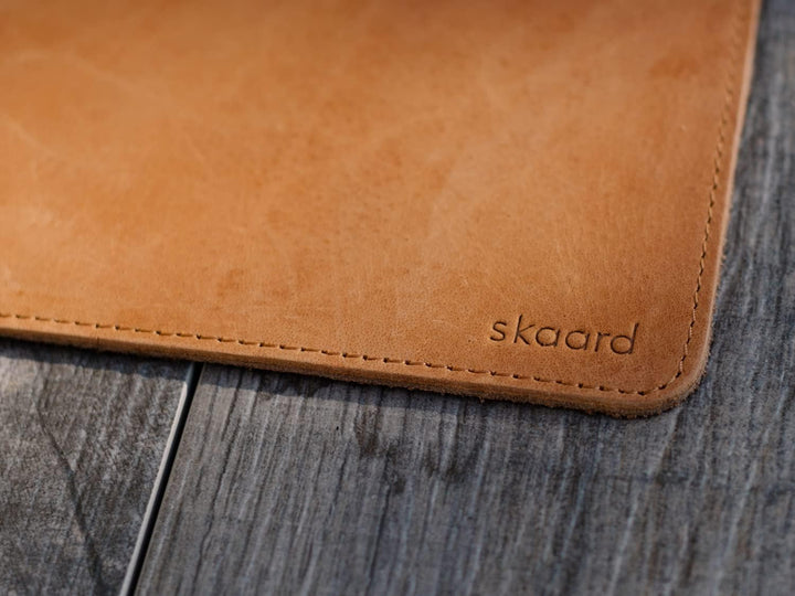 skaard Mauspad aus echtem Leder, Braun, Vintage Optik, Mouse Pad Braun M, Braun M