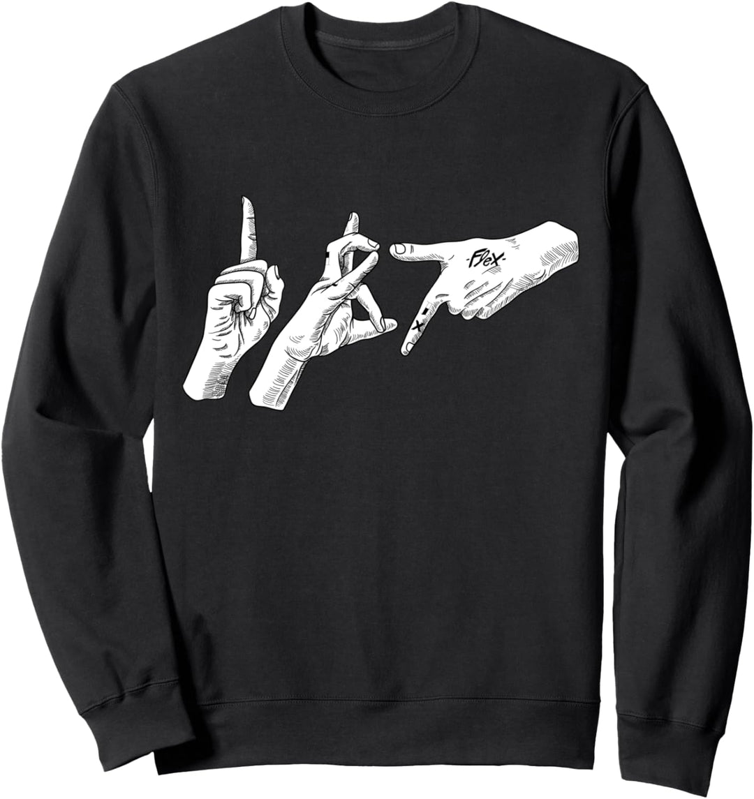 Deutschrap Hip Hop 187 Handzeichen Geste Sweatshirt