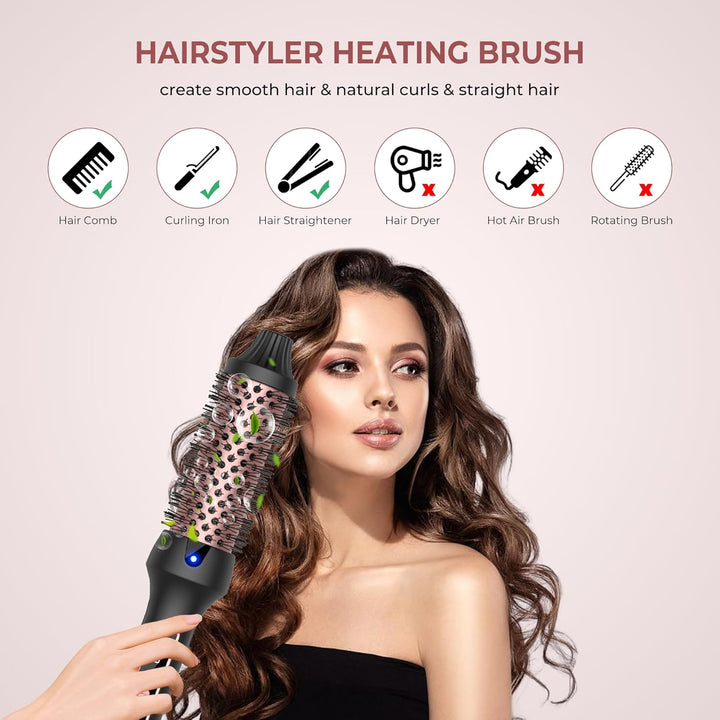 UKLISS Thermal Brush Ionen Thermobürste LCD-Display [120-200℃] Heisse Bürste Rundbürste Haarstyling