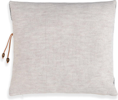 Knit Factory - Roxx Dekokissen - Sofakissen - Kissenhülle mit Kissenfüllung - Kissen 50x50 - Beige/S