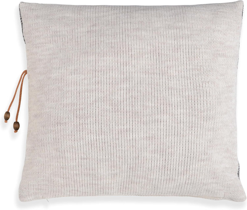Knit Factory - Roxx Dekokissen - Sofakissen - Kissenhülle mit Kissenfüllung - Kissen 50x50 - Beige/S