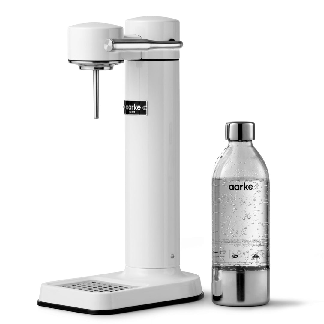 Aarke Carbonator 3, Wassersprudler aus Edelstahl mit BPA-frei Flasche, Weiss Finish