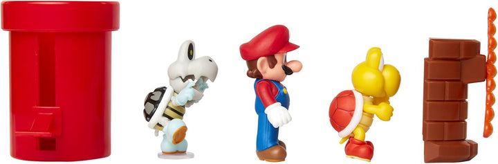 Jakks Pacific Dungeon Diorama Set, 6 cm Super Mario - Set de Figuras Mundo Dungeon Bunt, Verlies – S