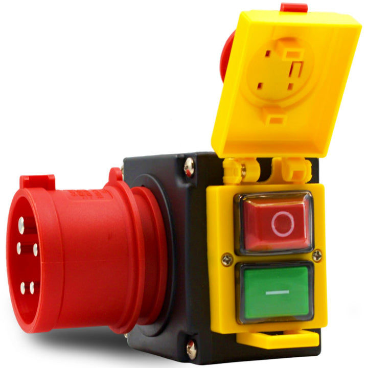 Schalter- Stecker Kombination DZ08-3 400V mit Phasenwender und U-Auslösung -Baugleich KEDU KOA7