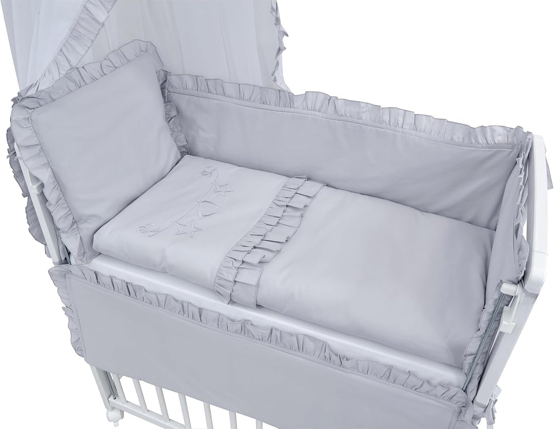 Generisch Baby Delux Beistellbett Babybett Stubenwagen weiss 90x40 mobil mit Rädern inkl. Matratze u