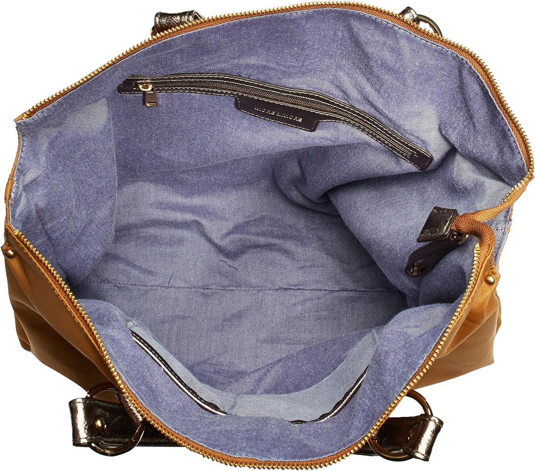 More & More Amy City 30157 3438 M15 Damen Shopper 42x39x10 cm (B x H x T) Braun Mustard 3438, Braun