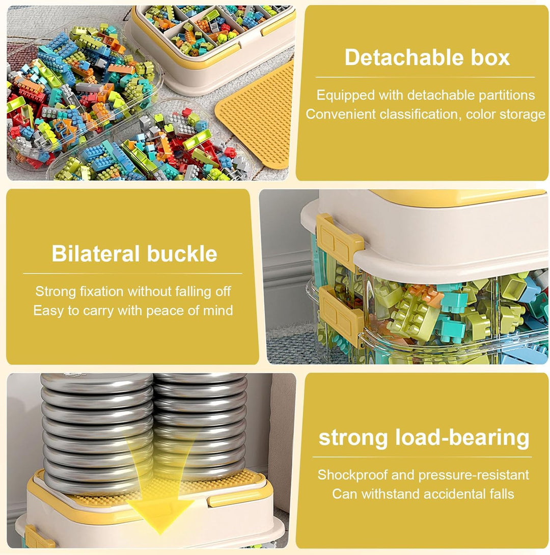 Aufbewahrungsbox für Legosteine, Aufbewahrung mit Bauplatten Stapelbar Aufbewahrungsboxen fur Lego B