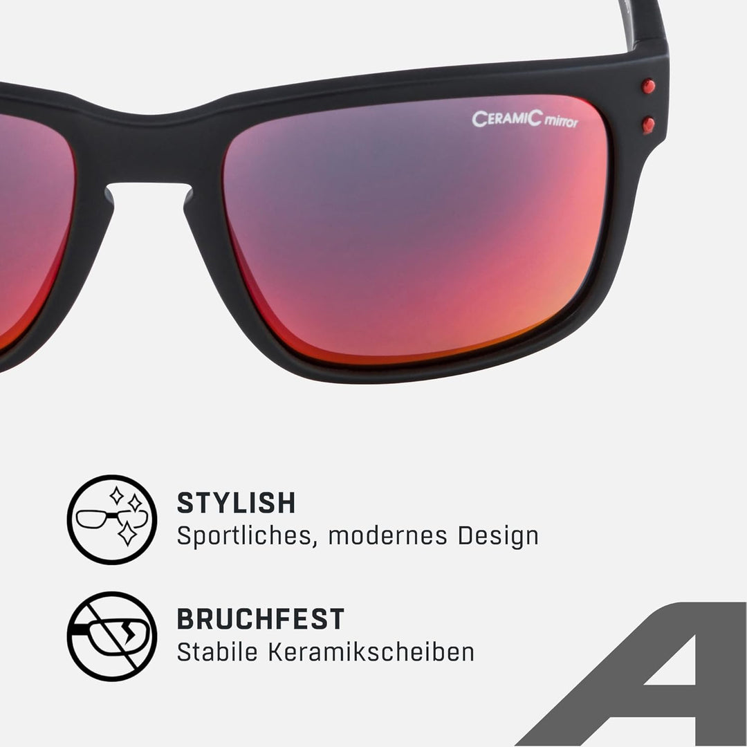 ALPINA KOSMIC - Verspiegelte und Bruchsichere Sonnenbrille Mit 100% UV-Schutz Für Erwachsene Einheit