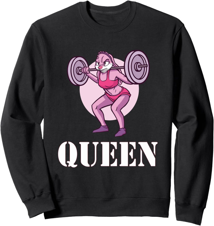 Gym Partner Queen Bunny Gewichtheben Ziele Fitness Paar Sweatshirt