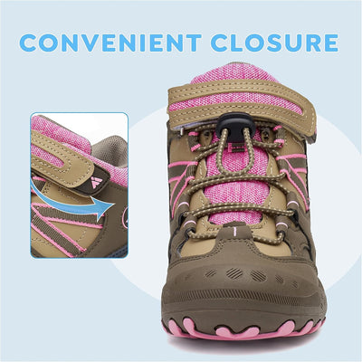 Mishansha Kinder Wanderschuhe Rutschfest Leicht Trekking Wanderstiefel für Jungen Mädchen Gr.24-38 B